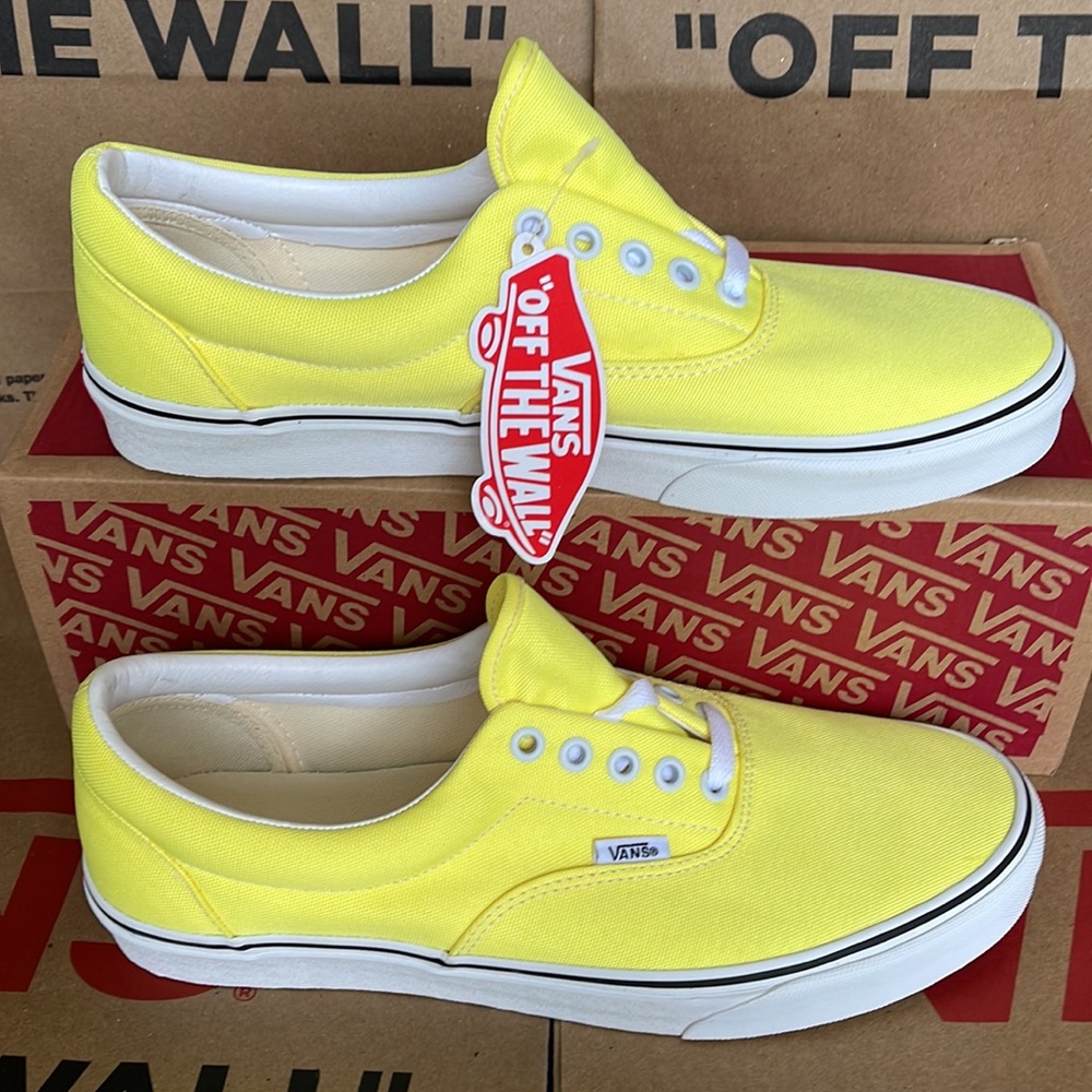 Vans Era Neon Lemon Tonic/True White sneakers WMNS - Picture 2 of 16